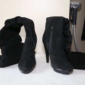 STEVE MADDEN SUEDE LEATHER PLATFORT THIGH HIGH OVER THE KNEE HEELED BOOTS 36